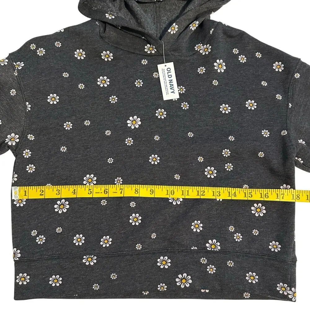 NWT Old Navy Daisy Hoodie Sweatshirt Girls Large
